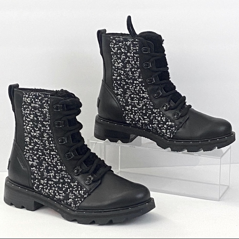 SOREL LENNOX LACE COZY WP BLACK BOOT Size: 8 - Picture 14 of 14